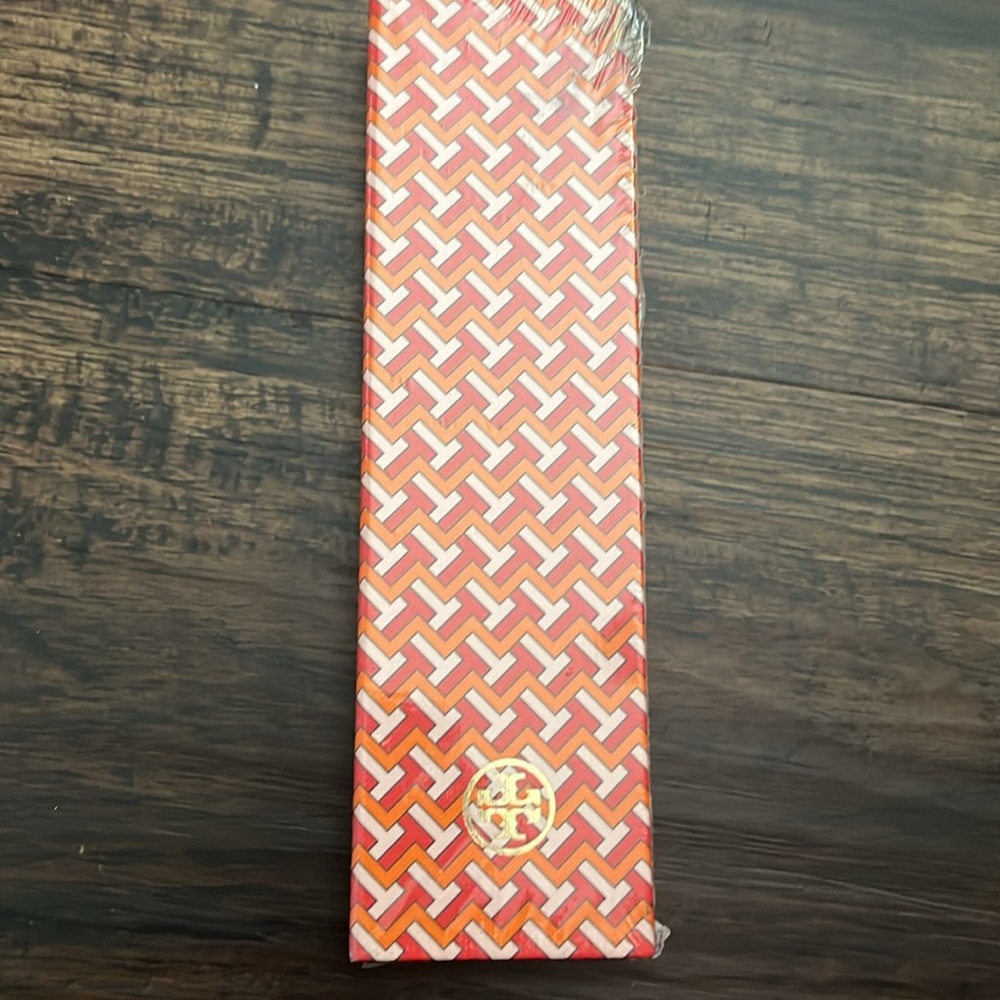 Silk Tory Burch scarf with matching journal and pencil set! Perfect gift!!!! - Picture 7 of 10